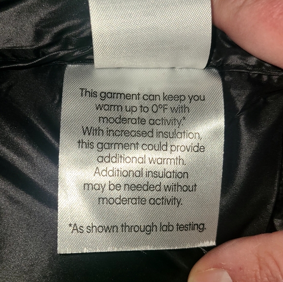 DKNY Black Long Puffer Coat, Size Medium - Picture 10 of 11